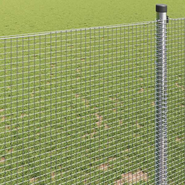 vidaXL Geschwei&szlig;ter Drahtzaun Silber 1,4 x 25 m