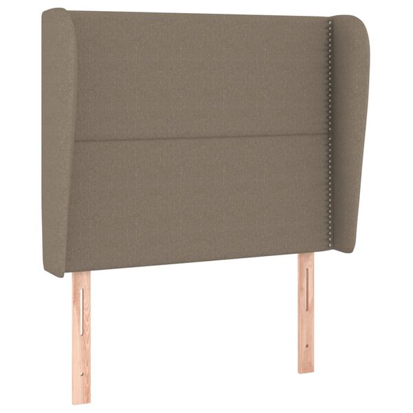 vidaXL Kopfteil mit Ohren Taupe 83x23x118/128 cm Stoff