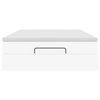 vidaXL Ottoman-Bett mit Matratze Wei&szlig; 140x190 cm Kunstleder