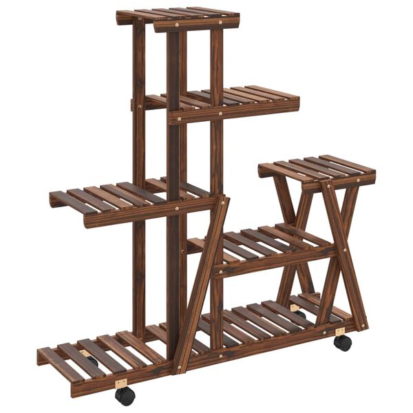 vidaXL Blumenst&auml;nder mit Rollen 95x25x101 cm Massivholz Tanne