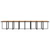 vidaXL 21-tlg. Garten-Essgruppe mit Kissen Schwarz Poly Rattan