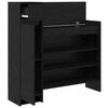 vidaXL Schuhschrank mit Regal Schwarz Eichen-Optik 100,5 x 28 x 100 cm