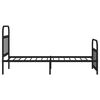 vidaXL Bettgestell mit Kopf- und Fu&szlig;teil Metall Schwarz 90x200 cm