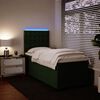 vidaXL Boxspringbett mit Matratze Dunkelgr&uuml;n 90x200 cm Samt