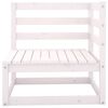 vidaXL 4-tlg. Garten-Lounge-Set Wei&szlig; Massivholz Kiefer