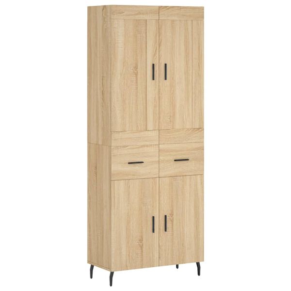 vidaXL Highboard Sonoma-Eiche 69,5x34x180 cm Holzwerkstoff