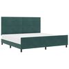 vidaXL Boxspringbett mit Kopfteil Dunkelgr&uuml;n 200 x 200 cm Samt
