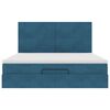 vidaXL Ottoman-Bett mit Matratzen Dunkelblau 160x200 cm Samt