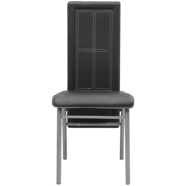 vidaXL Esszimmerst&uuml;hle 2 Stk. Schwarz Kunstleder