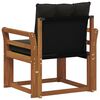 vidaXL 2 St&uuml;ck Outdoor-Sofagarnitur Massives Akazienholz und Textilene