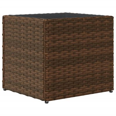 vidaXL Pflanzkübel Braun 36x30x32 cm Poly Rattan