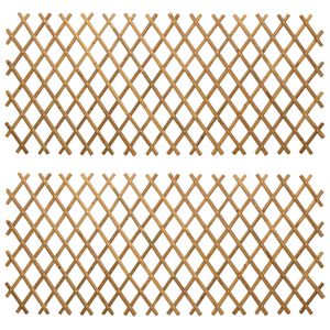 vidaXL Erweiterbarer Spalierzaun 2 stk. 100 x 105 cm Bambus Hellbraun