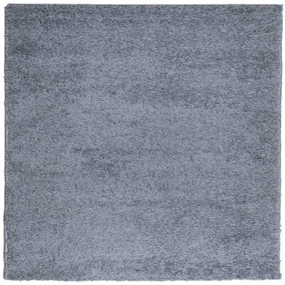 vidaXL Teppich Shaggy Hochflor Modern Blau 120x120 cm