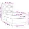 vidaXL Boxspringbett mit Matratze & LED Dunkelbraun 100x200 cm Stoff