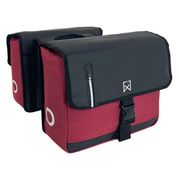 Willex Fahrradtaschen Business 30 L Canvas Rot und Schwarz