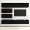 vidaXL TV-Schrankset 6 pcs Schwarz Eichen-Optik Holzwerkstoff