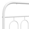 vidaXL Bettgestell mit Kopfteil Metall Wei&szlig; 120x190 cm