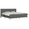 vidaXL Bettgestell mit Matratze Dunkelgrau 200 x 200 cm Stoff