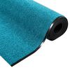 vidaXL Fu&szlig;matte Cyan und Schwarz 120 x 400 cm Polyamid und PVC