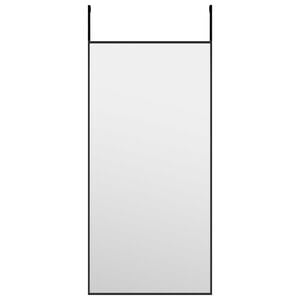 vidaXL T&uuml;rspiegel Schwarz 30x60 cm Glas und Aluminium