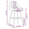 vidaXL Barhocker 2 Stk. Hellgrau Stoff
