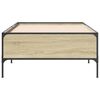 vidaXL Bettgestell Sonoma-Eiche 90x190 cm Holzwerkstoff und Metall