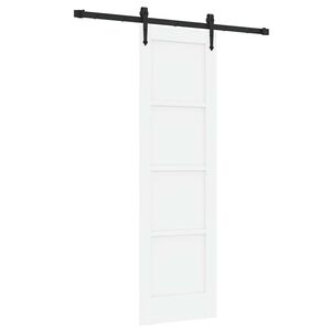 vidaXL Schiebet&uuml;r ORKDAL Wei&szlig; 61 x 198,5 cm Massives Kiefernholz