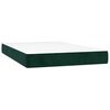 vidaXL Boxspringbett mit Matratze Dunkelgr&uuml;n 120x200 cm Samt
