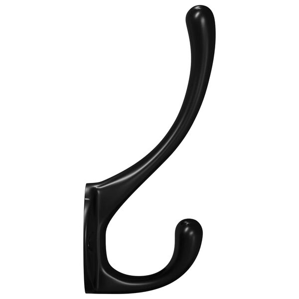 vidaXL Kleiderhaken 2 pcs Schwarz 102 x 29 x 47mm Zinklegierung