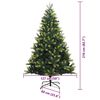 vidaXL K&uuml;nstlicher Klapp-Weihnachtsbaum mit 300 LEDs Gr&uuml;n 210 cm