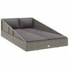 vidaXL Gartenbett Grau 110x200 cm Poly Rattan