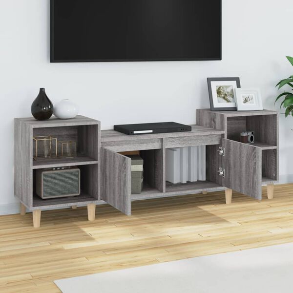 vidaXL TV-Schrank Grau Sonoma 160x35x55 cm Holzwerkstoff