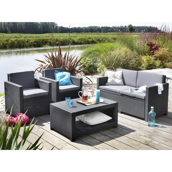 Keter Gartenstuhl Monaco Graphitgrau