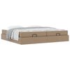 vidaXL Bettgestell mit Matratze mit Matratze 2 pcs Hellbraun PVC