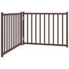 vidaXL 2-tlg. Hundetor Faltbar Braun Eiche 160 cm Massivholz Tanne