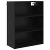 vidaXL Highboard Schwarz Eichen-Optik 69,5 x 34 x 180 cm Holzwerkstoff