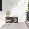 vidaXL Gartenklappstuhl 2 pcs Wei&szlig; 42 x 46 x 82cm Metall