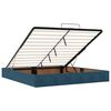vidaXL Ottoman-Bett mit Matratzen Dunkelblau 180x200 cm Samt