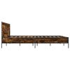 vidaXL Bettgestell R&auml;uchereiche 140x200 cm Holzwerkstoff und Metall