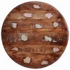 vidaXL Nesting-Couchtische 3 pcs Mehrfarbig Massives Altholz