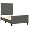 vidaXL Bettgestell ohne Matratze Dunkelgrau 80x200 cm Samt