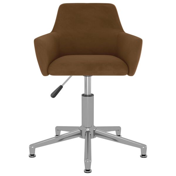 vidaXL Esszimmerst&uuml;hle 2 Stk. Drehbar Braun Samt