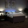 vidaXL Boxspringbett mit Matratze Dunkelbraun 160x200 cm Stoff