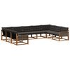 vidaXL Outdoor-Sofagarnitur 9 stk. Natur und Schwarz