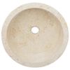 vidaXL Waschbecken Creme &Oslash;40x15 cm Marmor