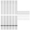 vidaXL Zaunpfosten 11 pcs Grau 150 cm Stahl