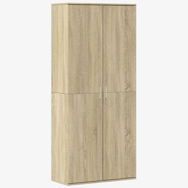 vidaXL Highboard Sonoma-Eiche 80x35x180 cm Holzwerkstoff
