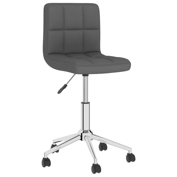 vidaXL Esszimmerst&uuml;hle 2 Stk. Drehbar Dunkelgrau Stoff