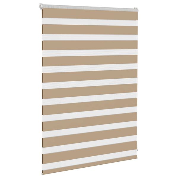 vidaXL Doppelrollo Sandbraun 100x100 cm Stoffbreite 95,9 cm Polyester