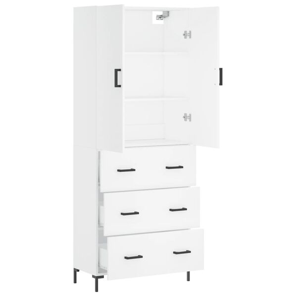 vidaXL Highboard Wei&szlig; 69,5x34x180 cm Holzwerkstoff
